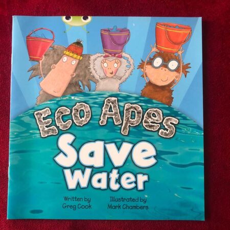 Eco Apes Save Water (Red B) by Greg Cook